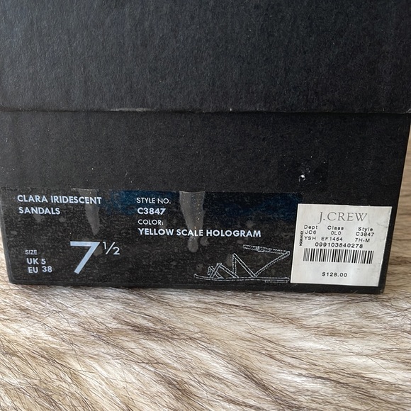 J CREW - Women's Clara Iridescent Sandals - Gently used - Sized 7 1/2 - Picture 5 of 9